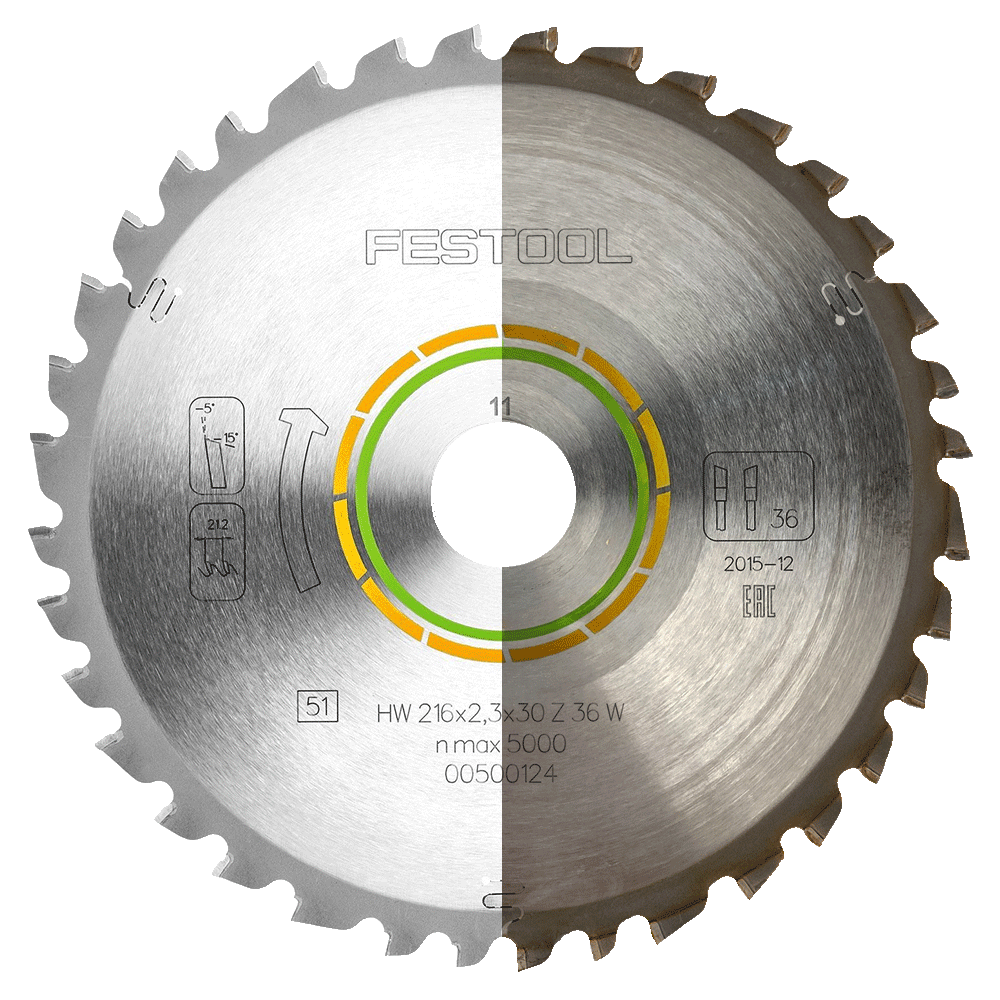 Festool Saw Blade For Aluminum & Plastic - 210x2.4x30mm TF72 Tooth, For TS 75 Saw